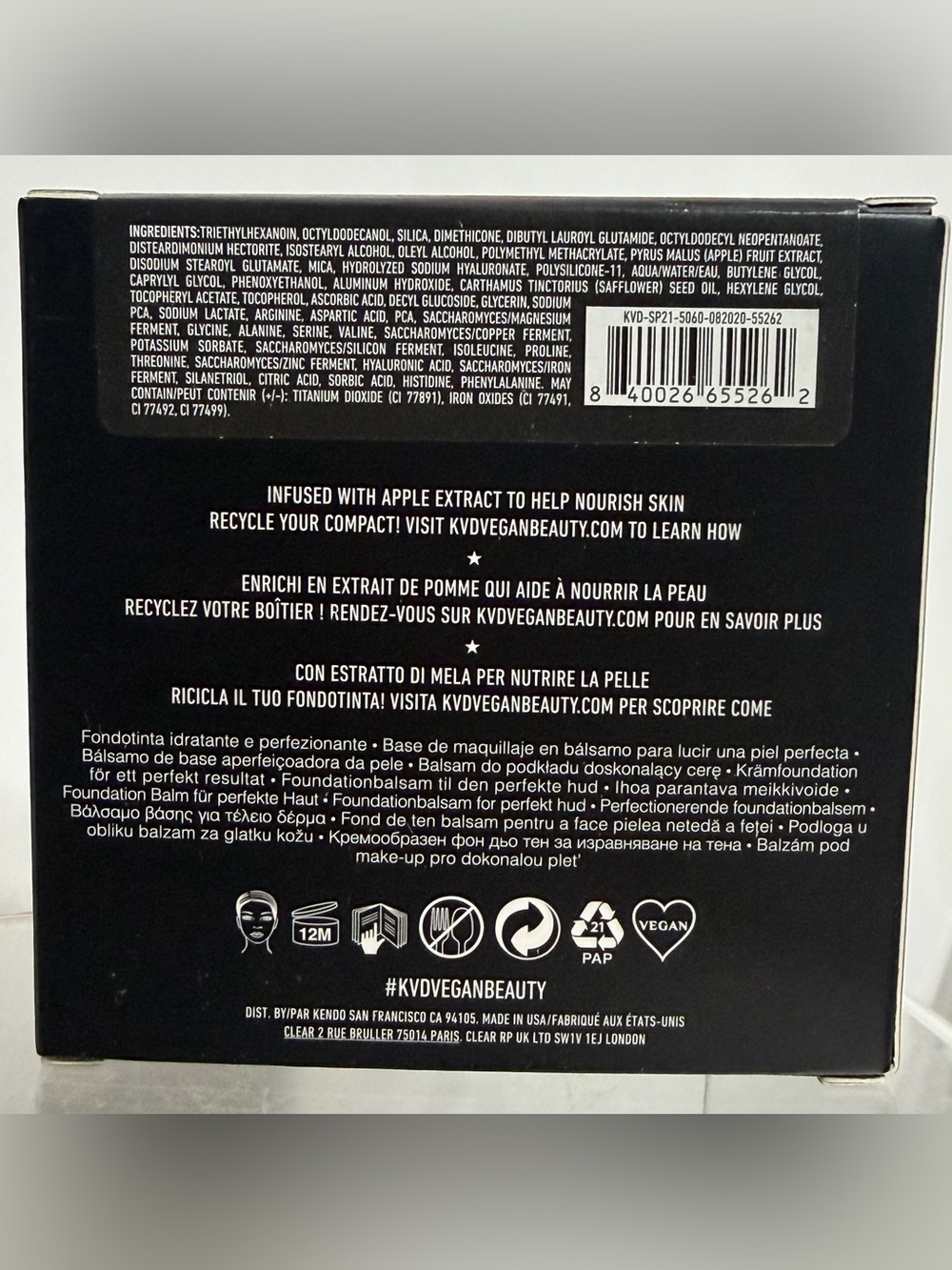 Kat Von D KVD Beauty Good Apple Skin Perfecting Foundation Deep 086 - Picture 5 of 7